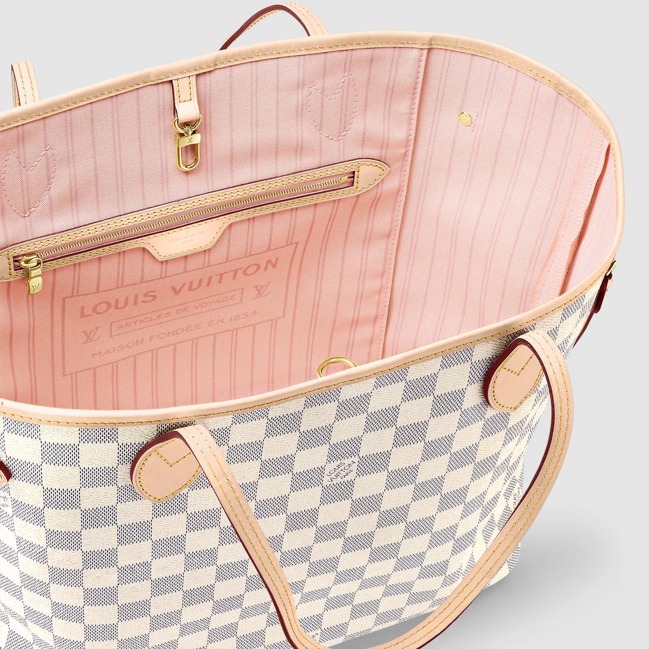 Túi Louis Vuitton Neverfull MM Nữ Damier Zur Rose